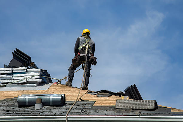 Professional Gutter Installation technician working in Saint Paul, IA